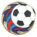 Medal, "Soccer" Color Star - 2 1/2" Dia.